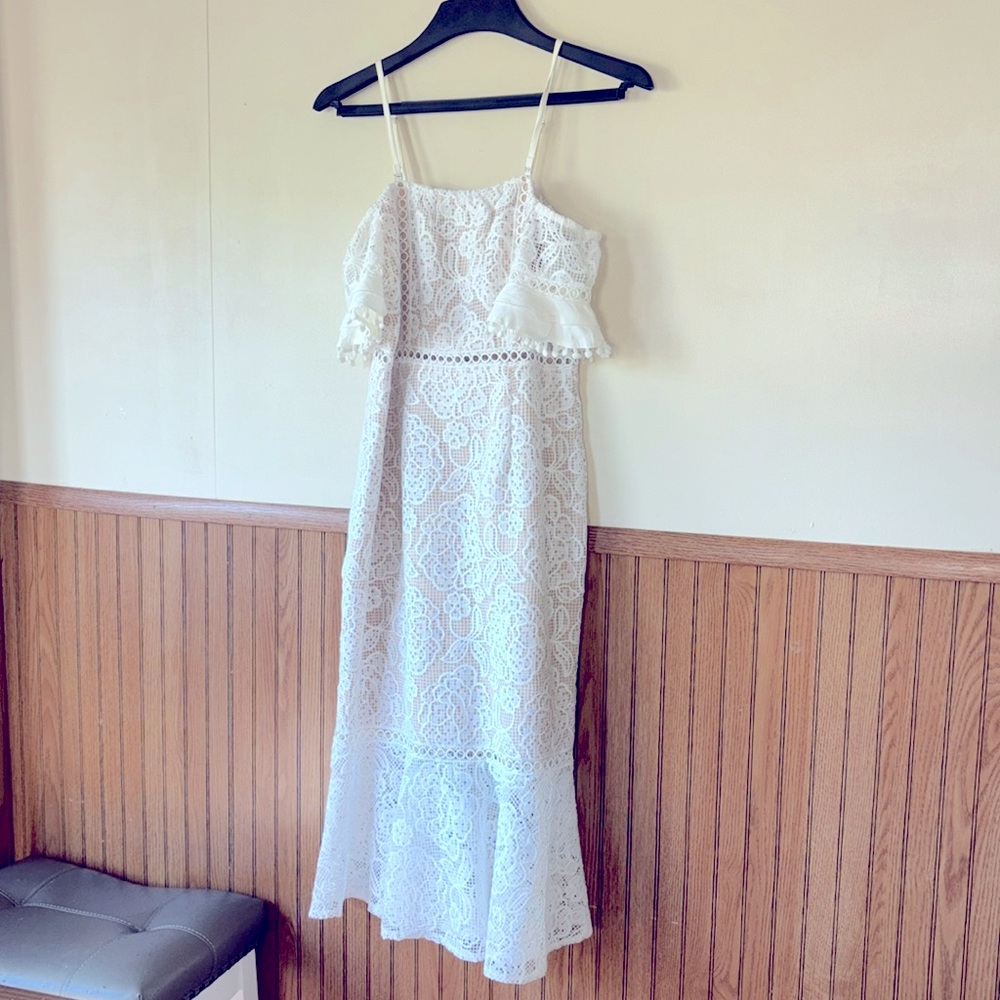 Twosisters the label white boho bridal shower dress